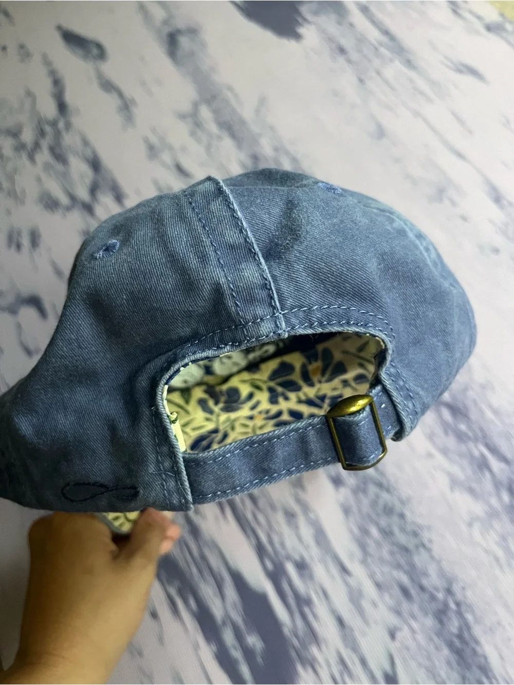 Purple Yin Yang Baseball Cap Floral Hat